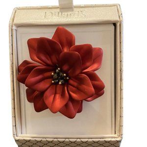 Dillard's Scarlett Flower Brooch Pin Red Ladies